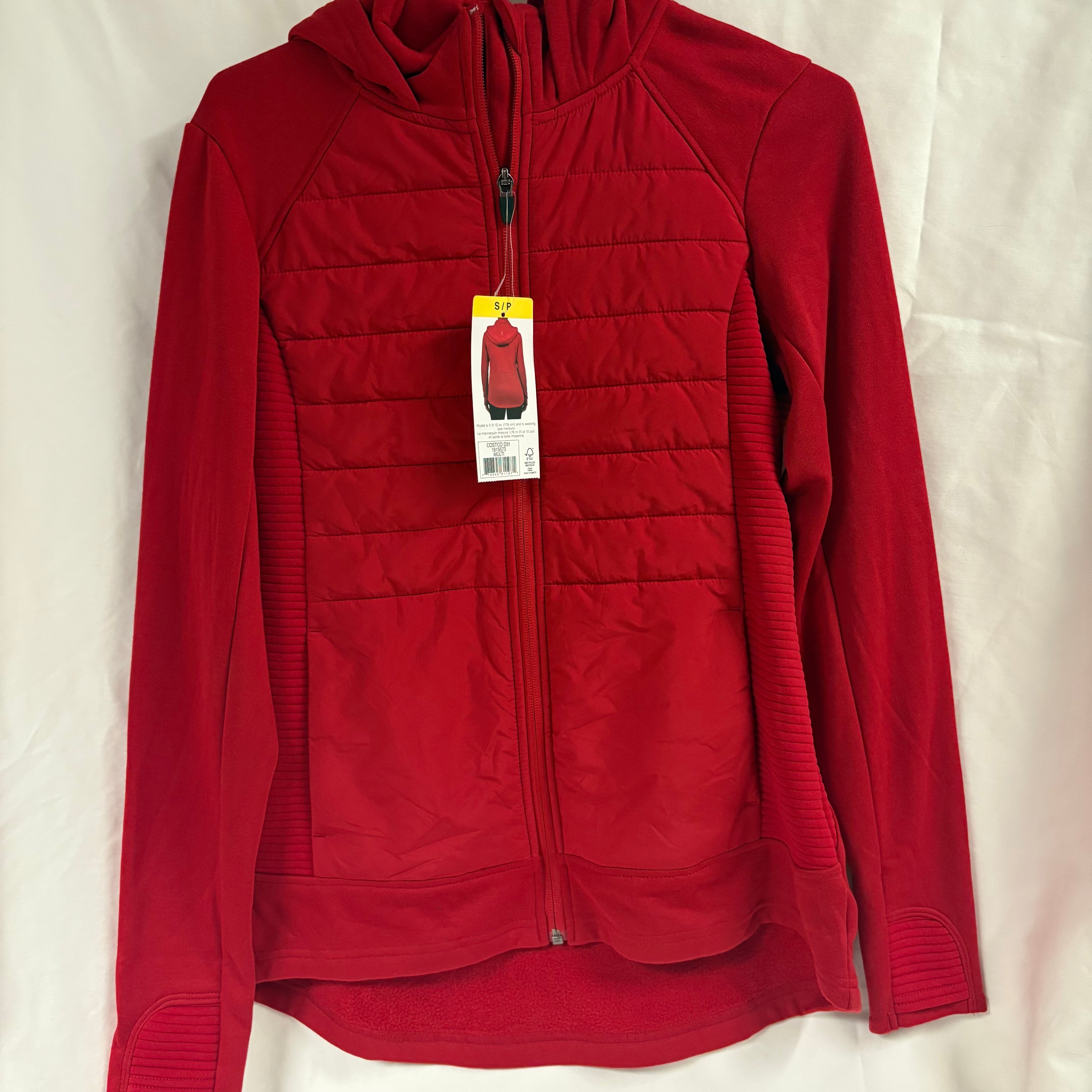 Lolë Women’s Hybrid Quilted Zip Hoodie Red