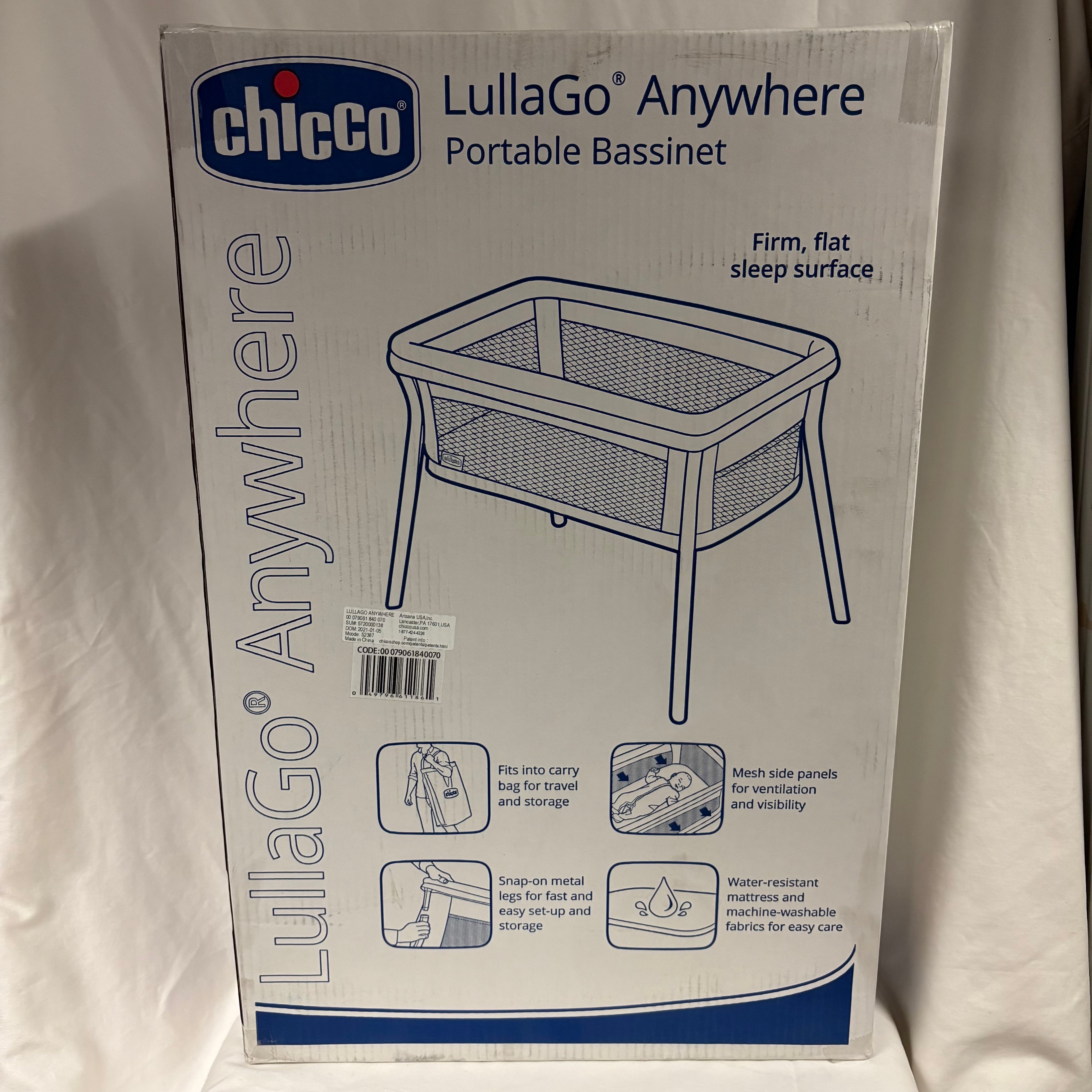 Chicco LullaGo Anywhere Portable Bassinet