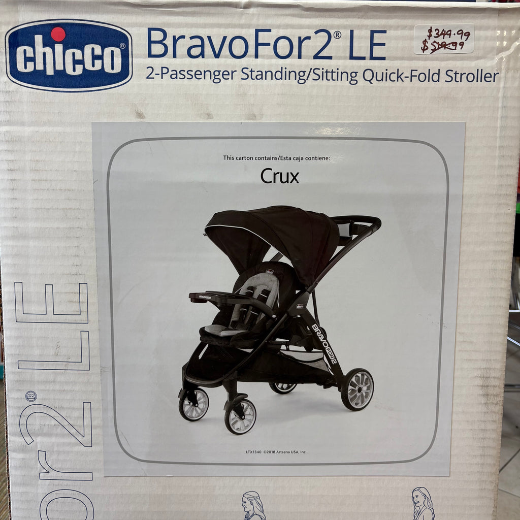 Chicco BravoFor2 LE 2 Passenger Standing and Sitting Quick Fold Stroller