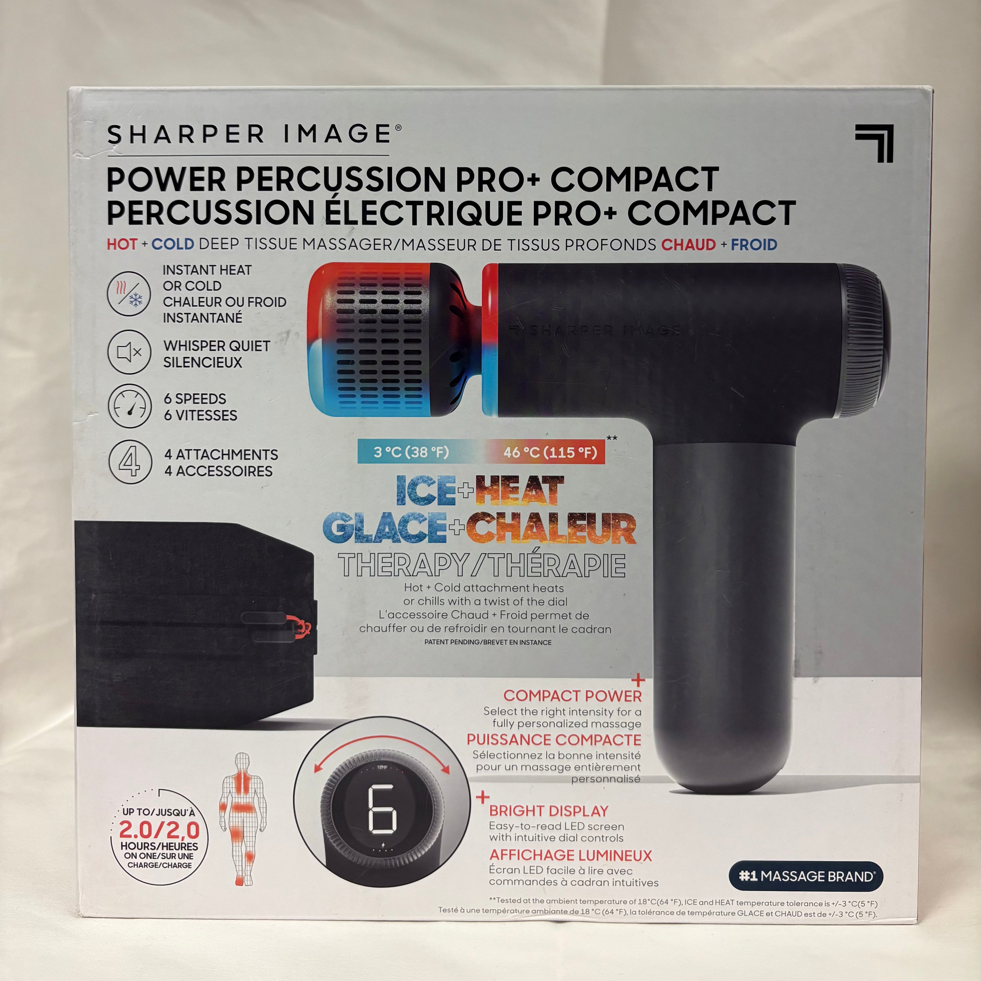 Sharper Image Pro+ Compact Hot & Cold Massage Gun