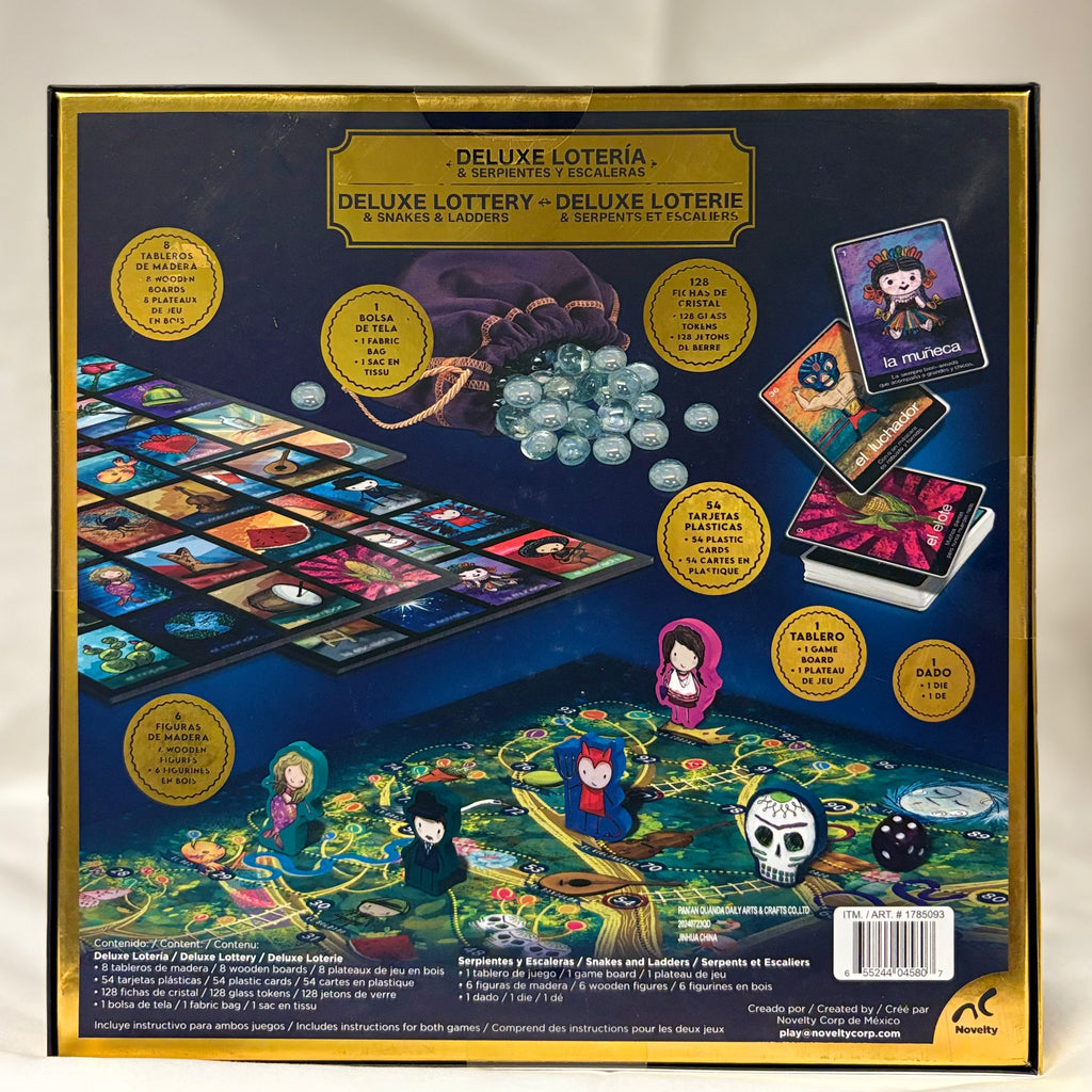 Deluxe Lotería & Snakes and Ladders Board Game Set