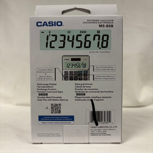 Casio Portable Desktop Calculator MS-80B