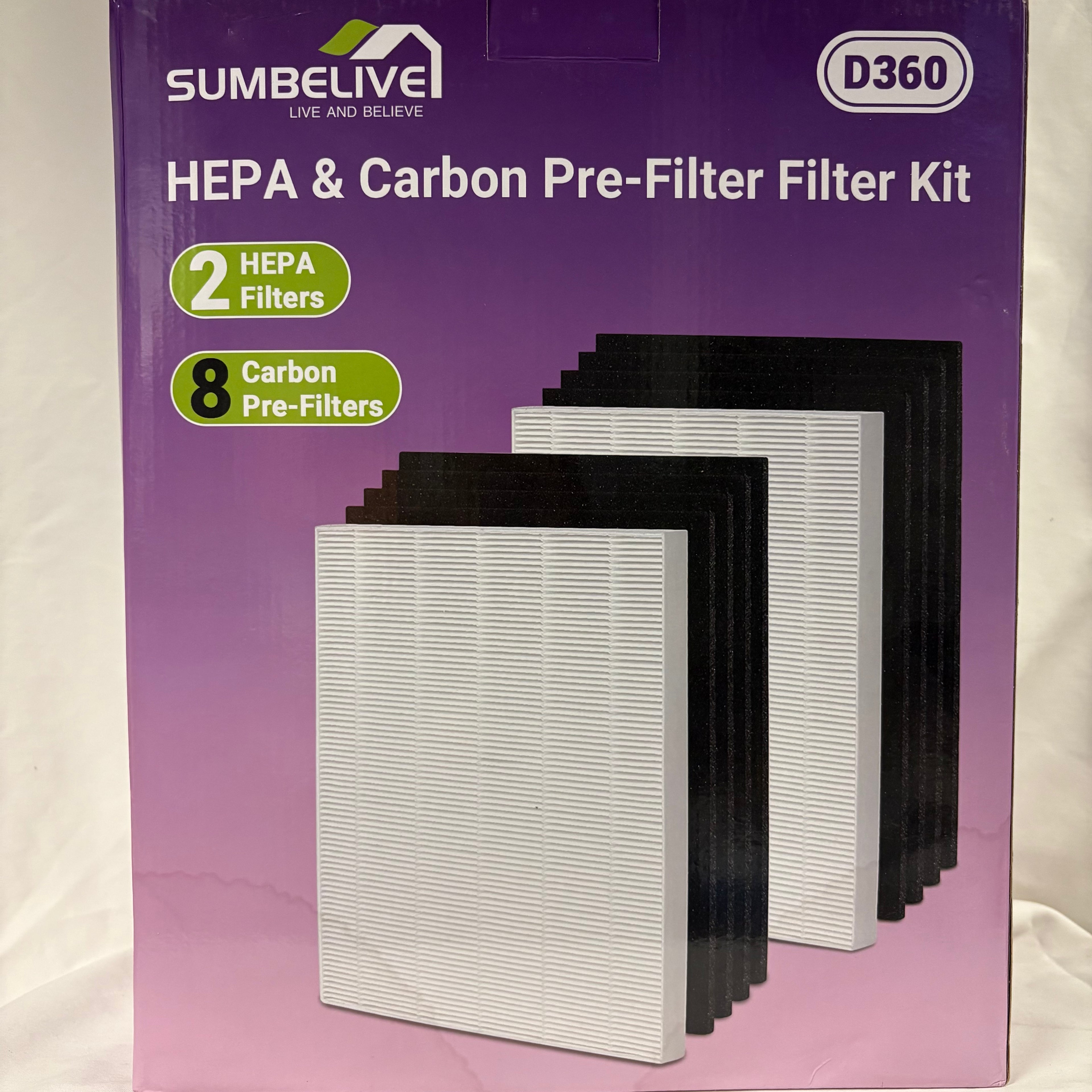 Sumbelive HEPA and Carbon Pre Filter Kit D360