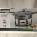 Tramontina Proline Stainless Steel Oval Chafing Dish 4.2 Quart