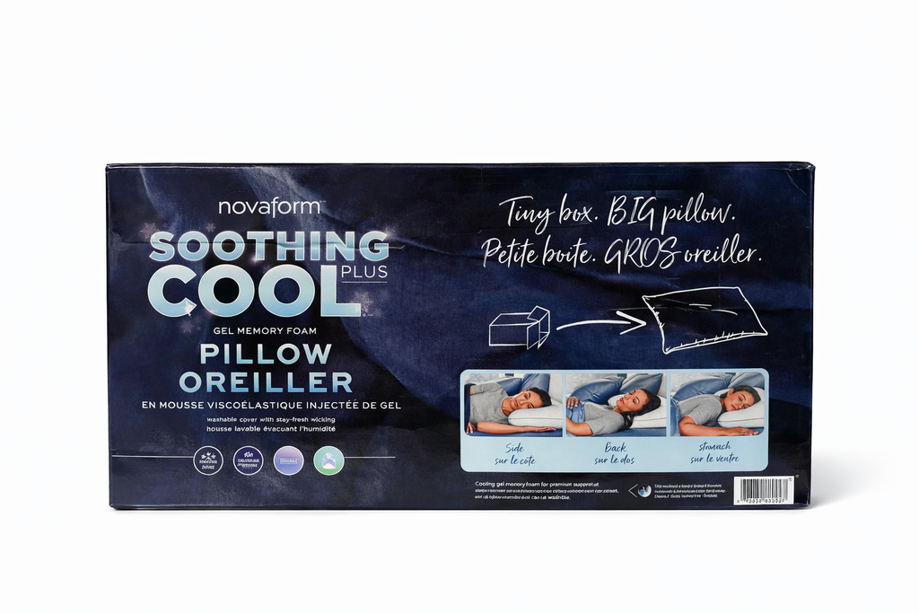 Novaform Soothing Cool Gel Memory Foam Pillow – Queen